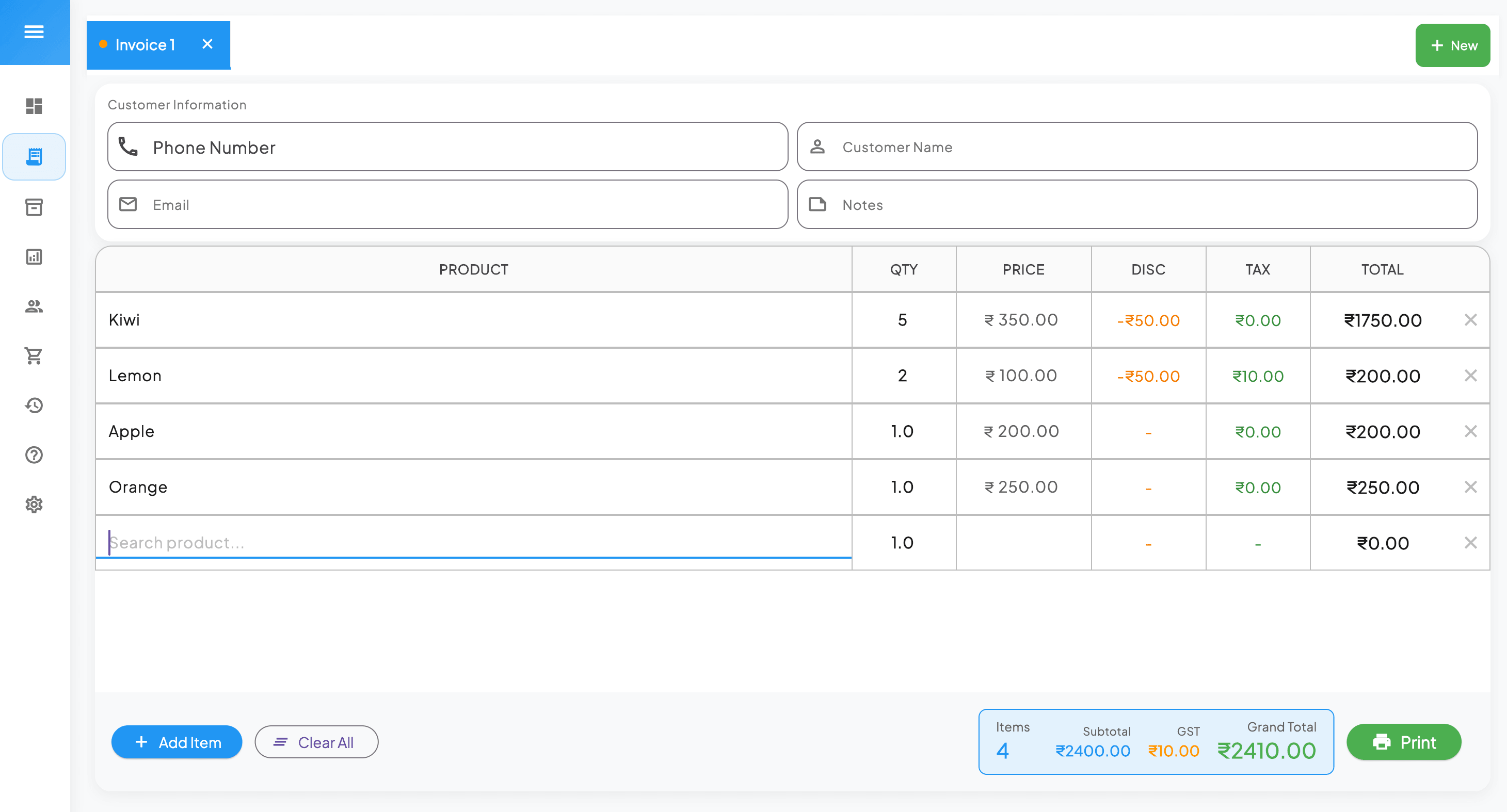 Invoi Dashboard Overview - Modern POS interface with real-time analytics and intuitive navigation
